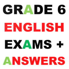 Grade 6 English Exams Answers