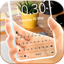 Transparent Business Keyboard Background