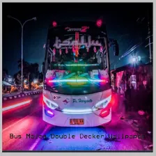 Night Bus Double Decker Wallpa