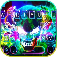 Smoke Colorful Skull Keyboard Theme