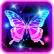 Neon Butterfly Background App