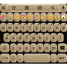 Emoji Keyboard Glitter Gold