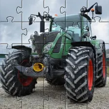 Jigsaw puzzles game tractor