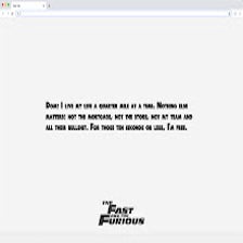 The Fast and the Furious Quotes New Tab