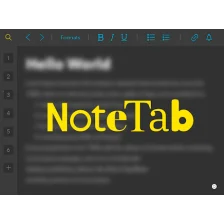 NoteTab - Notepad in the Homepage