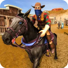 Wild West Town Sheriff Mounted Horse Shooting Game