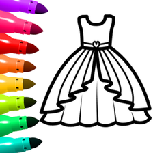 Glitter Dresses Coloring Book - Drawing pages