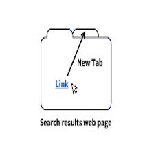 New tab from search results