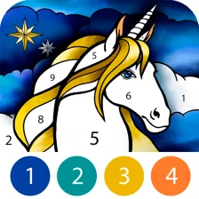 Unicorn Color by Number Book