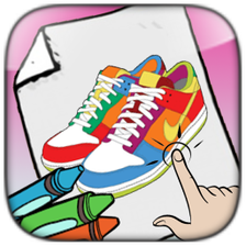 Sneakers Glitter Coloring Page