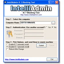 IntelliAdmin IE7 Blocking Tool