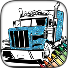 Truck Glitter Coloring Pages