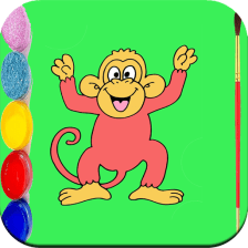 monkey sketch and coloring