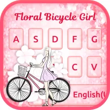 Floral Bicycle Girl Keyboard
