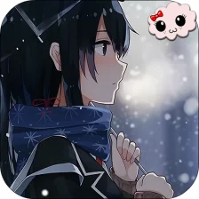 Girl and Snow Anime Wallpaper