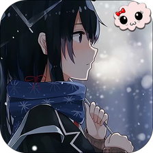 Girl and Snow Anime Wallpaper