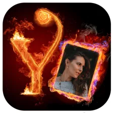 Fire Text Photo Frame Editor