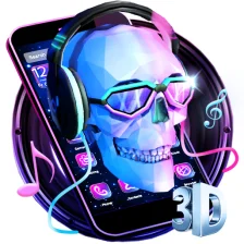 3D DJ Skull  Rock Music Theme