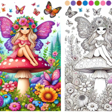 Fairy Color by Number Artbook