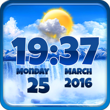 Waterfall Clock Weather Widget