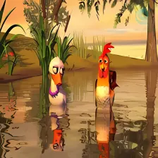 Video for children The rooster and the leg