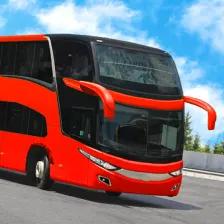 Coach bus driving City bus 3d