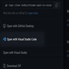 Open GitHub repo in VS Code Google Chrome 용 - 확장 프로그램 다운로드