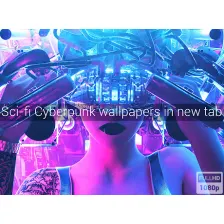 Neon Mask Sci-fi Cyberpunk Wallpapers New Tab