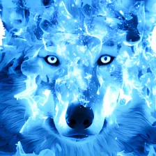 Ice Fire Wolf Wallpaper