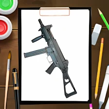 Guns Drawing  Coloring Book