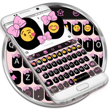 Emoji Keyboard Bow Pink Pastel