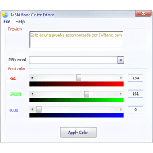 MSN Font Color Editor