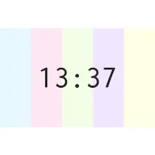 Pastel New Tab with a clock