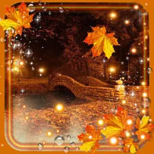 Autumn Twinkle Lights live wallpaper