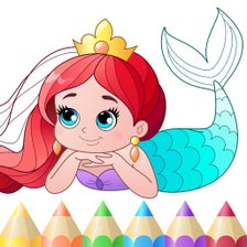 Mermaid coloring book kids