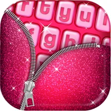 Pink Glitter Keyboard Art