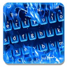 Blue Fire Flame Keyboard Theme