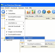 Deutsches Sprachpaket für Free Download Manager