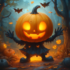 Talking Pumpkin Wizard