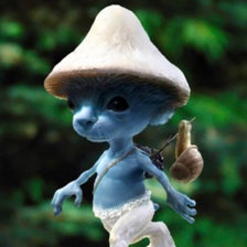 Smurf Cat Mushroom Coloring