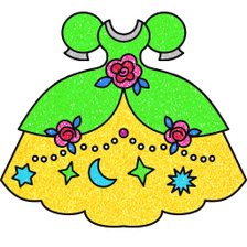 Glitter Dress Coloring Game