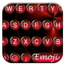 Emoji Keyboard Spheres Red