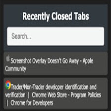 Recently Closed Tabs