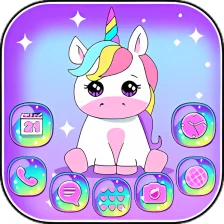 Pink Unicorn Theme Launcher