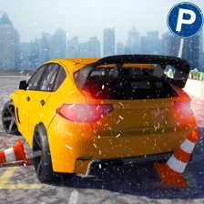 Multi-Level Snow Car Parking Mania 3D Simulator