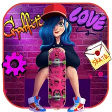 Graffiti Skater Girl Themes