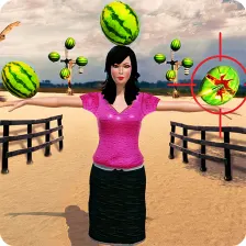 Expert Watermelon Target Shooting Challenge