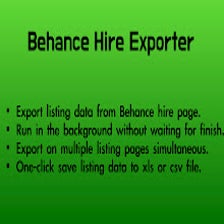 Behance Hire Exporter