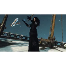 Lore friendly black and white dress for Yennefer