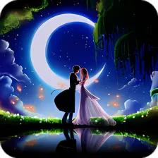 Romantic theme: Moonlight Night Romance HD thames